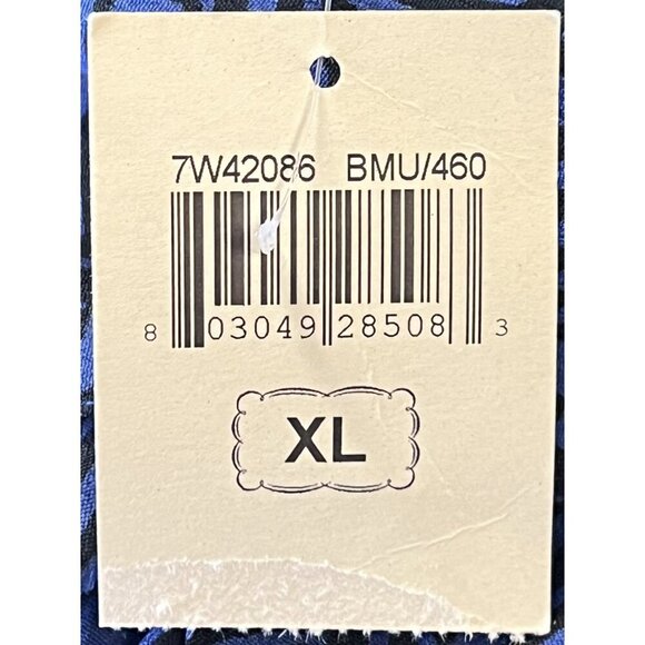 Lucky Brand Geometric Women Dress Size XL Extra Large Long Sleeve Blue NWT New - Picture 8 of 10